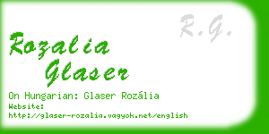 rozalia glaser business card