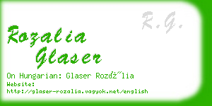 rozalia glaser business card